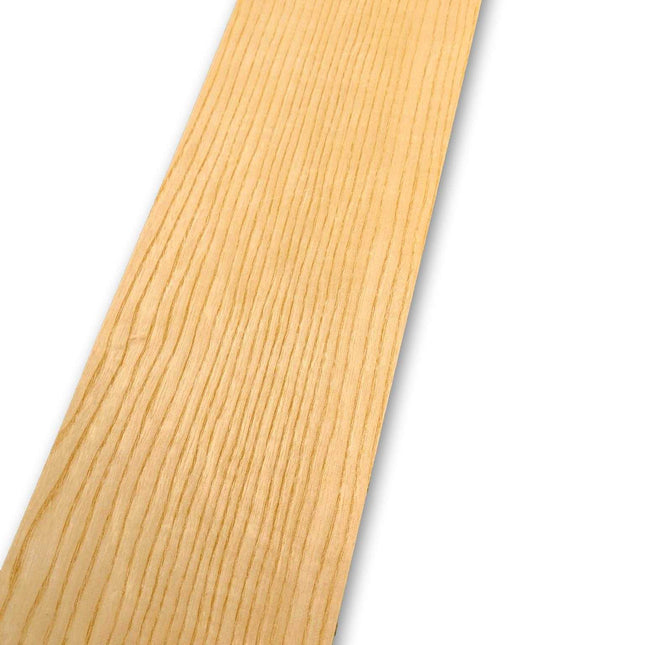 Los vel essen fineer 100x12 cm, naturel en onbehandeld, geschikt voor marqueterie en creatieve houtbewerking.
