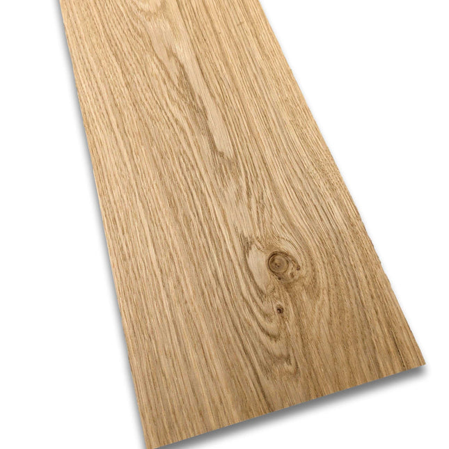 Eiken rustiek fineer 240x16 cm met knoesten, los vel naturel hout voor meubelbekleding of restauratieprojecten.